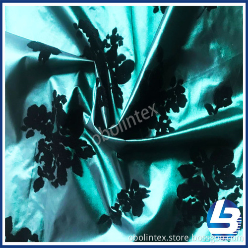 OBL20-2103 Flock Printing Nylon Fabric For Down Coat